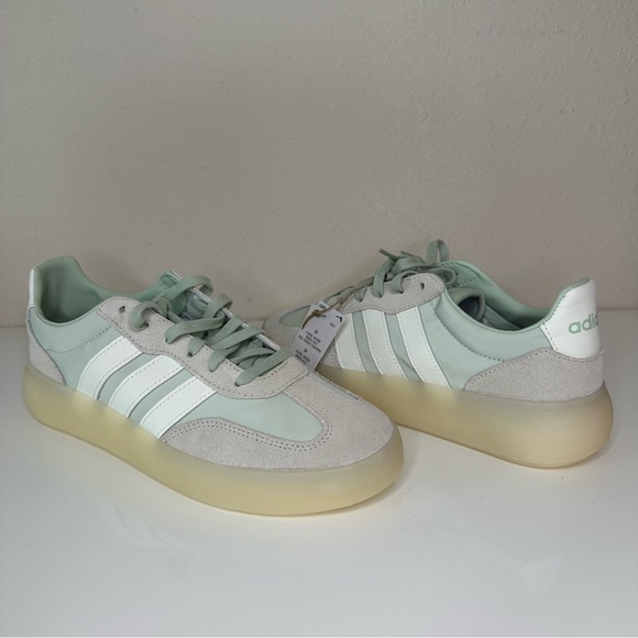 adidas gazelle silver green womens Hero-Stripe: White Sneakers For Wide Feet & Bunions